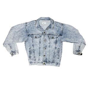 Vintage Acid Wash Denim Jacket | Brilliant Brand | Size M